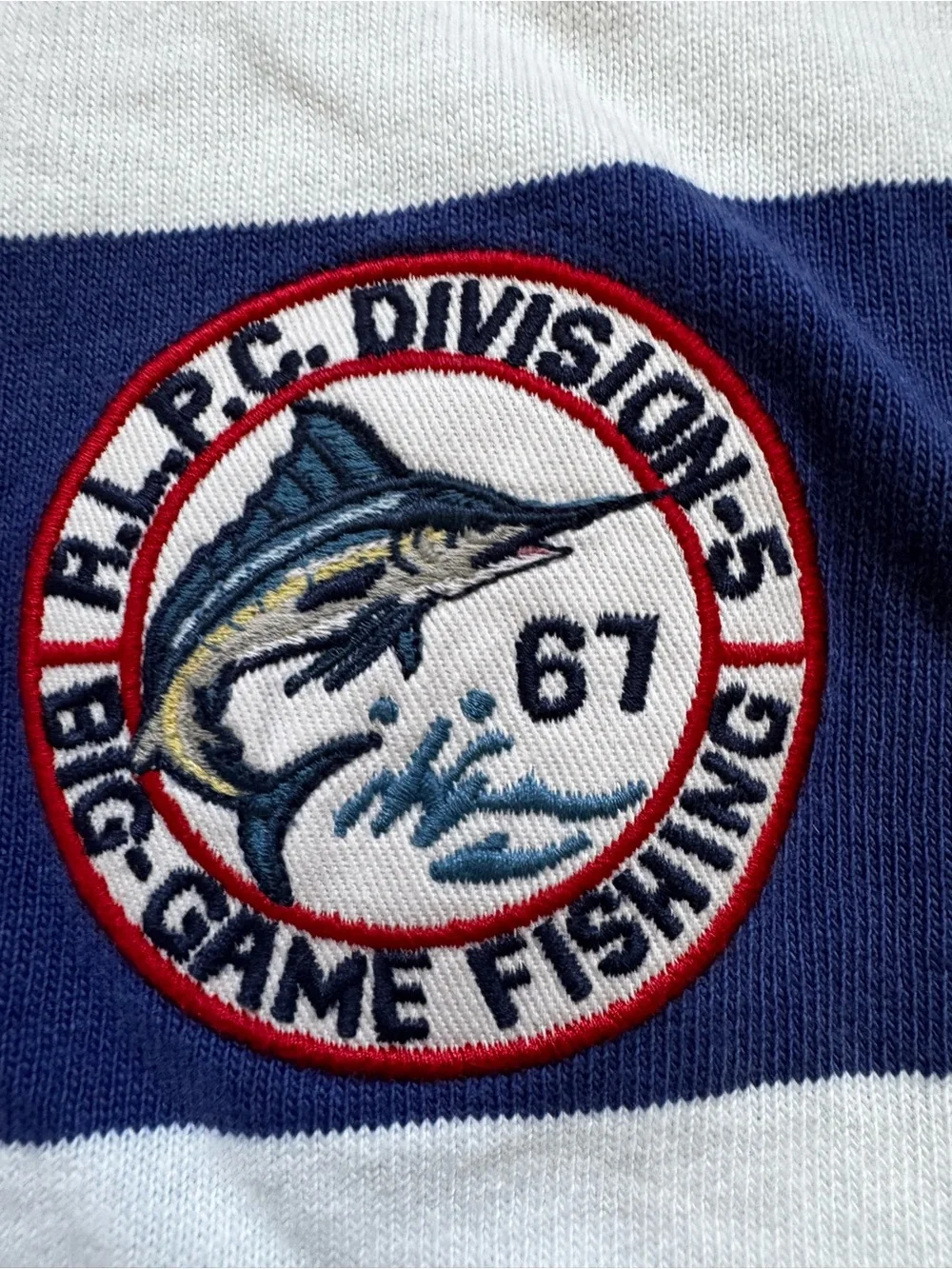 Polo Ralph Lauren XXL Rugby Shirt Fishing 67 Striped Cotton Polo